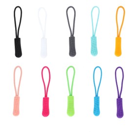 WUDQIJI Zipper Pulls Pull Tabs Zipper Tabs Fixer Pulls Zipper Pull Cords Set of 80 10 Colors Pullers Slider Pulls Replacement Zipper Pulls Easy Installation Easy Easy Easy Grip for Clothing Zipper