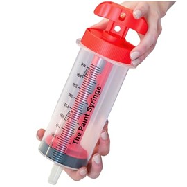 Paint Syringe Large 500ml with Lid, Wide Nozzle for Thick Liquids, Ergonomic Handle, Mess-Free Paint Dispenser, Precise Application Tool for Wall Paint, DIY Painting, Arts & Crafts, Home Improvement