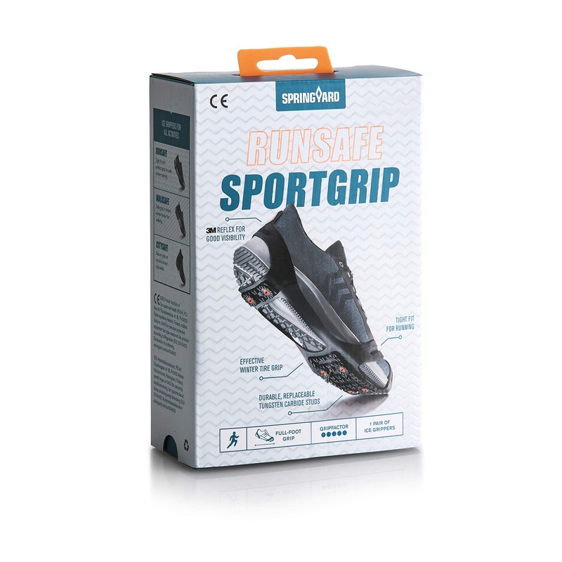 Springyard RunSafe SportGrip Shoe Spikes Safety, black