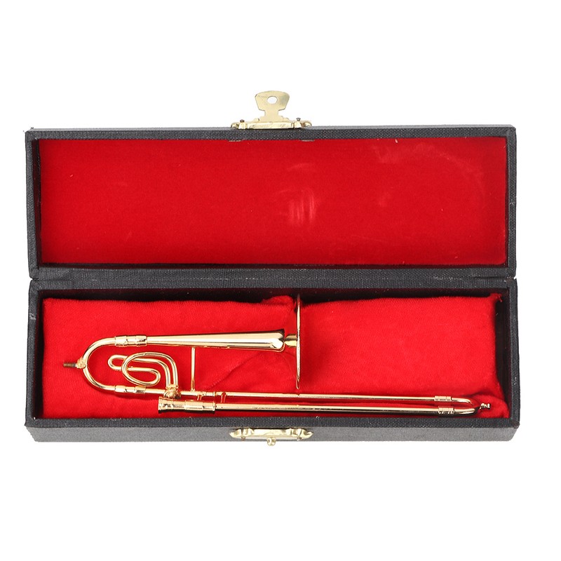 Miniature Trombone Model Musical Instrument Model Musical Gifts Home Decor