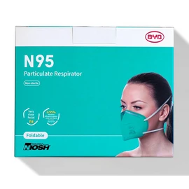 BYD Care N95 Face Mask - BYD Care N95 Respirator Foldable Mask 20 Packs