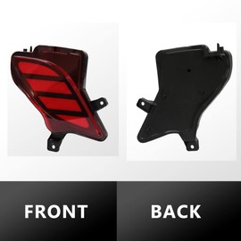 VGETTING Rear Bumper Reflector Lights For Toyota Highlander 2020 2021 2022 Tail light Driving Brake Light For Highlander Replacement LED Rear Fog Lamp