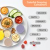 QWEIDHI 3x1.6 Oz Salad Dressing Containers With Lids, Stainless Steel