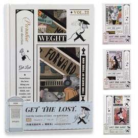 JanYoo Notebook A5, Travel Diary Bound Beautiful Diary 192 Pages Lined Journal Notebook, Notebook for Men, Women, School, Office, Artist Writing (VOL.23)