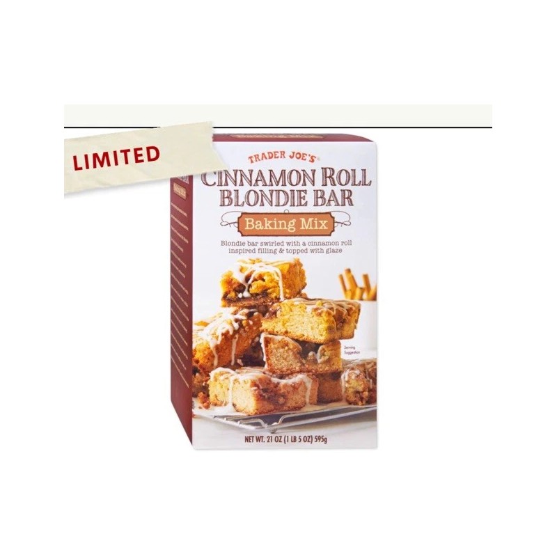 Trader Joe's 2 PACKS Trader Joe's CINNAMON ROLL BLONDIE BAR