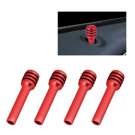 4PCS Car Door Lock Knobs,Colorful Aluminum Alloy Car Door Lock Cover for Car Decorations,Universal Interior Car Accessories Door Lock Pin for Most Cars SUVs (Red)