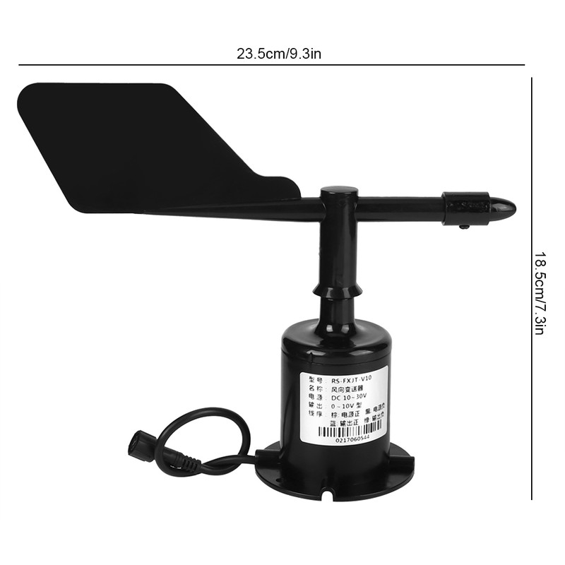 0-10V 8 Directions Environmental Signal Output Polycarbonate Wind Speed Sensor