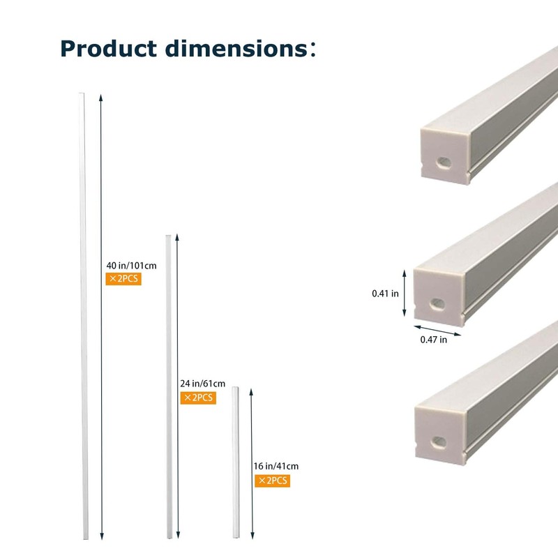 ATA LED Recessed Lighting Kit for Wall Panels - 6pcs