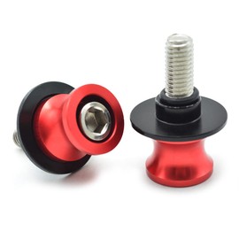 Motorbike Universal 8MM CNC Aluminum Swingarm Sliders Spools Stand Screws for Z900 Z800 Z1000 Z650 ZX10R ZX6R/S1000RR S1000R S1000XR/CBR250R CBR600RR CBR900RR CBR954RR/Daytona (Red)