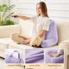 Sasttie Reading Pillow for Bed, Velvet Back Support Pillow for