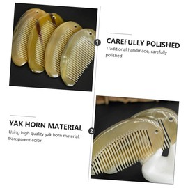 WOONEKY Natural Horn Fine Tooth Hair Comb with Static Massage Scalp Feature Portable Shaped Design for Smooth Detangling and Itch Relief Durable Natural Material for Care