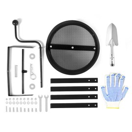 QWORK 13" Rotary Soil Sifter Compost Sieve, Efficient 1/5 Inch Mesh,Durable Construction