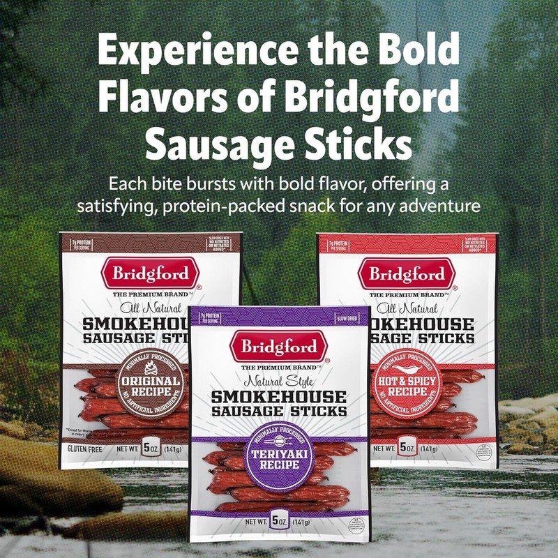 Bridgford Smokehouse Sausage Sticks Original 5 oz Pack of 2