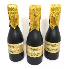 KFMX 12 Confetti Popper Cañon Botella Mini Champagne Fiesta Brind