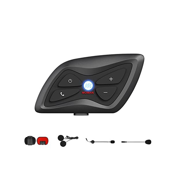 Motorcycle Helmet Headset, Moman H1 Helmet Intercom up to 1500M
