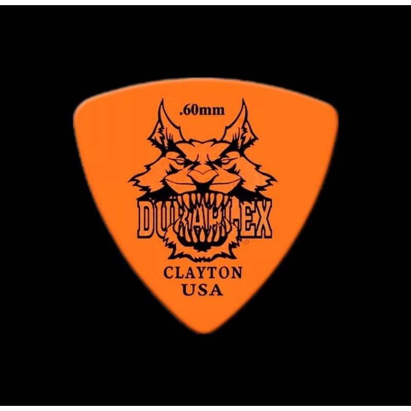Clayton Duraplex Delrin Rounded Triangle Picks 4 Pack .60 mm