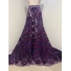 wowfabric4less123 PURPLE Sequins Embroidery Velvet Lace Fabric 50” Wide Sold
