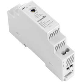 Poppstar 24 V Transformer DIN Rail 15 W (Input 100-240 V AC 50/60 Hz, Output 24 V DC 0.63 A Max. 15 W) 24 V Bell Transformer