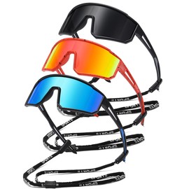 FAGUMA 3PACK Kids Polarized Sunglasses Youth Baseball Sunglasses Age 8-14 Boys Girls Softball Cycling UV400 Protection