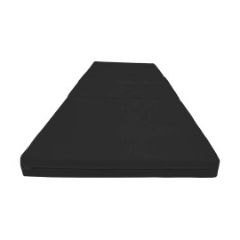 Danfuton Black Trifold Foam Bed, Shikibuton, Folding Ottoman Mat Sit Sleep 3 x27 x 75