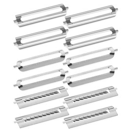 QLEUIFT Pack of 12 Peelers Compatible with Tupperware Replacement Blade Peeler Compatible with Tupper Replacement Blade Professional Peeler Replacement Blade with Surface Grinding, 3 Types of