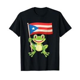 Coqui Frog Boricua Puerto Rican Rico Flag PR Ricano T-Shirt