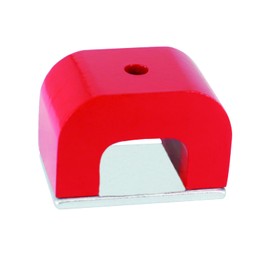 Horseshoe Magnet Heavy-Duty Alnico Magnet for Nail Polish,Red Cast U Shaped Magnets for Education,Velvet Nail, Construction,Home,DIY(15LB)