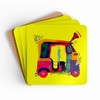 Set of 2 Indian Autorickshaw Coasters | Colorful Desi Art