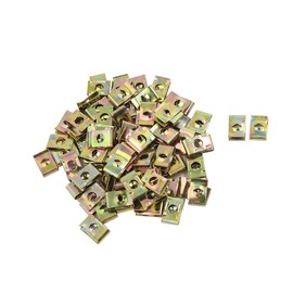 A ABSOPRO Car Vehicle Door Panel Screw U-Type Fastener Clips 6mm Hole Dia (Set of 100)
