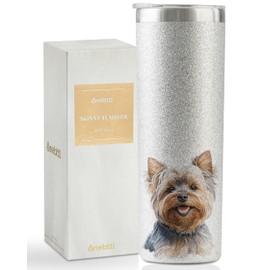 Onebttl Yorkie Gifts for Women on National Yorkie Day, Birthday and Christmas, Stainless Steel Insulated Tumbler - Yorkie