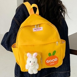 New semester backpack bag Teenage backpack New semester popular casual bag Casual school bag yellow