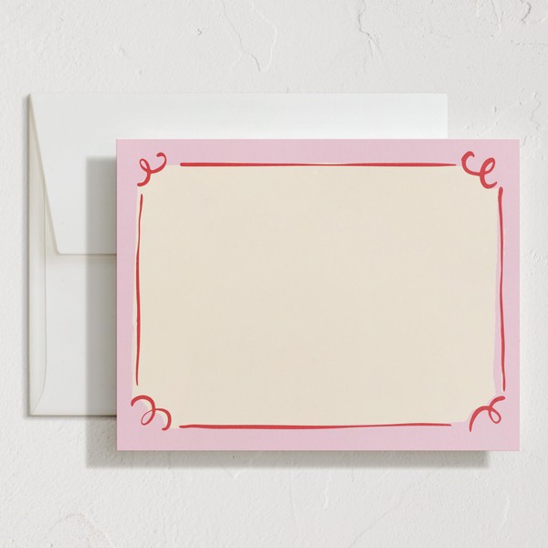 Minted Curly Corners Stationery Set, Set of 10, Flat Note