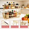 2-Tier Stackable Wire Basket with 2 Banana Hooks, Pantry Organizer
