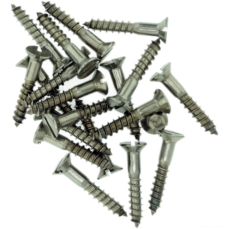 No.6 x 0.48 (3.5mm x 12mm) Slot Countersunk Wood Screw