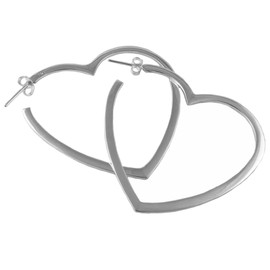 Love Heart Hoops 925 Sterling Silver Drop Earrings