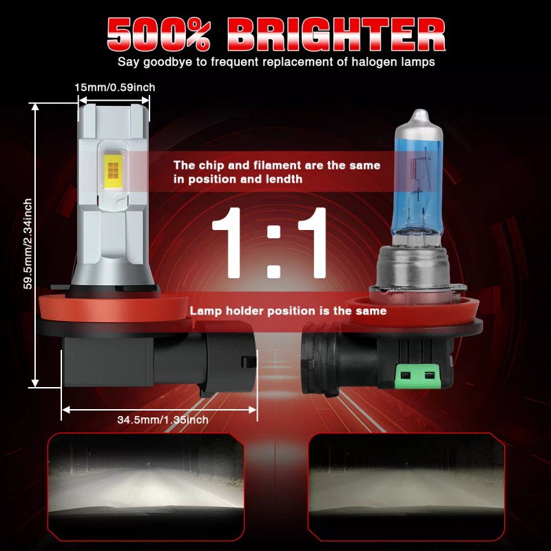 SHENKENUO For 2005-2019 Nissan Frontier 4x High&Low Beam LED Headlight