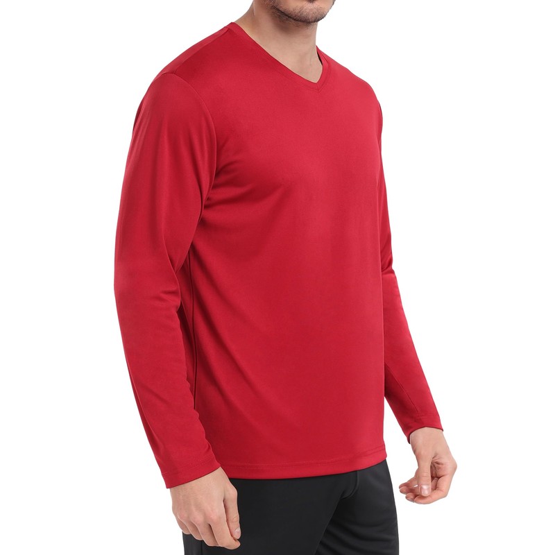 HovSiyla Mens Athletic V Neck Long Sleeve T Shirts Rash