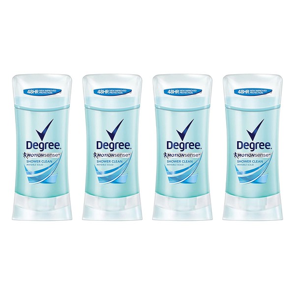 Degree MotionSense Antiperspirant Deodorant, Shower Clean, 2.6 Ounce (Pack of 4)