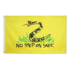 3x5FT Yellow No Step On Snek Flag Banner Gadsden Don't Tread Patriot Tea Party (Yellow)