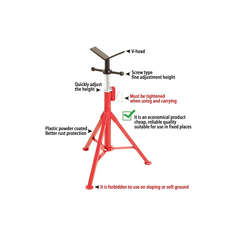 Pipe Stand V Head Adjustable Height for welding