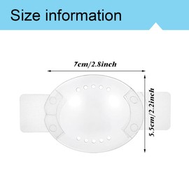 KQOZG 2 Stück Verstellbare Augenklappe Kunststoff Bequeme Augenmaske Atmungsaktive Augenschutzschilde für Linke Oder Rechte, Belüftet (Transparent)