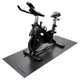 Cybstrax Treadmill Mat, Bike Trainer Mat for Stationary Spin Bike, 72" x 30" Non Slip Exercise Equipment Mat for Bike, Treadmill, Elliptical, Yoga - Workout Floor Protector for Carpet Or Hardwood