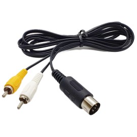 Stereo AV Audio Video Cable Lead for Sega Mega Drive 1 / Genesis/Master System 1-1.8m Long, Durable, Plug and Play