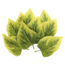 PATIKIL 5.1x3.1 Artificial Green Leaves, 30 Pcs Bulk Greenery Leaves Fake Sunflower Leaves Fake Leaves for Wedding Bouquets Wreaths Decor