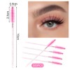 LOPHE Pink Eyelash Brushes, Disposable, Pack of 200 Crystal Eyelash