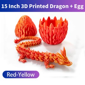 Dragon Eggs,Dragon Eggs with Dragon Inside,15''3D Printed Dragon, Adults Fidget Toy, Home Office Decor Executive Desk Toy,3D Printed Gift for Christmas