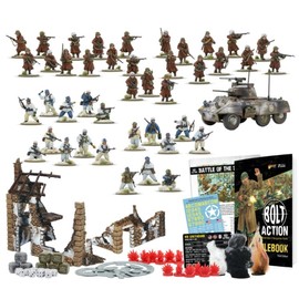 Warlord Bolt Action Battle of The Bulge Starter Set - Role Playing Strategy Board Games for Adults, Table Top WWII Strategic Wargaming Kit - Tabletop Military History RPG with Terrain