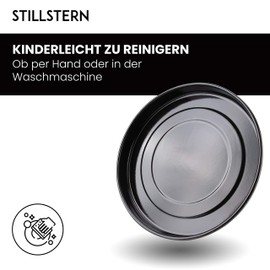 Stillstern Pizza Tray Round Non-Stick Coating (24 cm) for Mini Ovens and Ovens