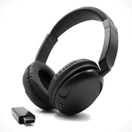 RETRADEKING Kabellose Bluetooth Over Ear Kopfhörer für TV Handy und PC, Leichte Bluetooth Stereo HiFi Kopfhörer mit reinem Bass-Sound für ältere Menschen - Schwarz