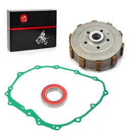 Clutch Center Inner Hub & Pressure Plate & Clutch Friction Plates Rebuild Kit & Gasket for Honda TRX400EX TRX400X 2005-2014 400EX 400X 22350-HN1-000 22121-HN1-A40